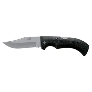 Gerber Gator Folding Hunting Knife 3-3/4" High Carbon Stainless Steel Clip Point Blade Polymer Handle Black