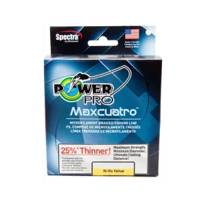 Power Pro Maxcuatro Braided Fishing Line 20lb 300yd Hi-Vis Yellow