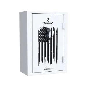 Browning Hunter with Stars and Stripes Fire-Resistant 49 Gun Safe with Electronic Lock White