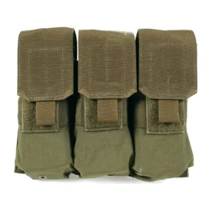 BLACKHAWK! S.T.R.I.K.E. MOLLE M4/M16 Triple Magazine Pouch Holds 6 AR-15 30 Round Magazine Nylon Olive Drab