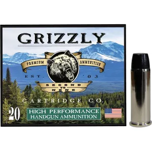 Grizzly Cartridge Bear Load 44 Remington Magnum Ammo 300 Grain Flat Nose Box of 20