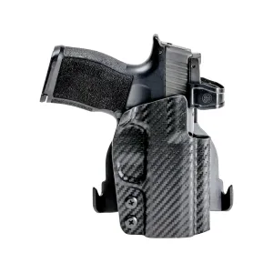 Rounded Paddle OWB Holster Right Hand Sig Sauer P365 Fuse Kydex Carbon Fiber