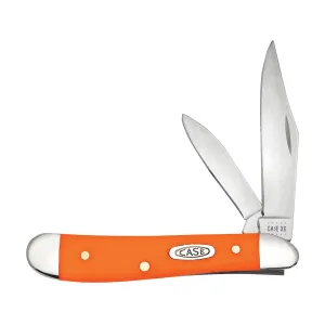 Case Peanut Pocket Knife 2.1" Clip/Pen Tru-Sharp Polished Blade Synthetic Handle Orange