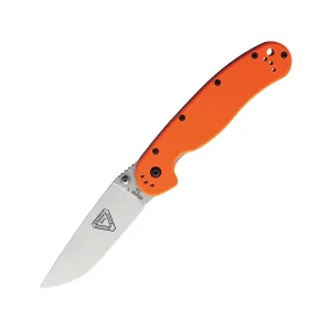 Ontario RAT 1 Pocket Knife 3.6" Drop Point D2 Satin Blade Nylon Handle Orange