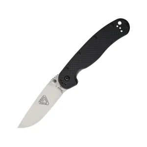 Ontario RAT 1 Pocket Knife 3.6" Drop Point D2 Satin Blade Nylon Handle Black