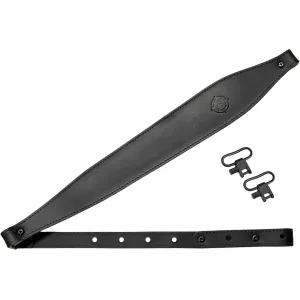 CrossBreed Holsters Tracker Leather Rifle Sling with Sling Swivel Black