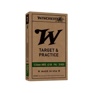 Winchester M855 SS109 5.56x45mm NATO Ammo 62 Grain Penetrator Full Metal Jacket Case of 1000 (50 Boxes of 20)