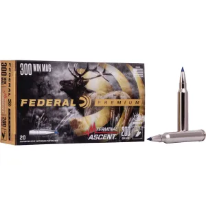 Federal Premium Terminal Ascent 300 Winchester Magnum Ammo 200 Grain Bonded Polymer Tip Case of 200 (10 Boxes of 20)