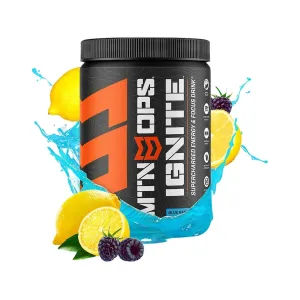 MTN OPS Ignite Energy Drink Powder Raspberry Lemonade 45 Servings