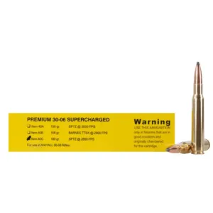 Buffalo Bore Supercharged 30-06 Springfield Ammo 180 Grain Spitzer Flat Base Box of 20