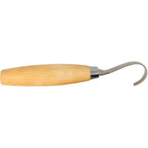 Morakniv Wood Carving Hook Knife Double Edge Fixed Blade Knife 2.16" Hook Stainless Blade Birch Handle Wood