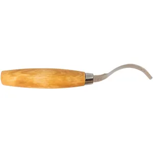 Morakniv Wood Carving Hook Knife Double Edge Fixed Blade Knife 2.91" Hook Stainless Blade Birch Handle Wood