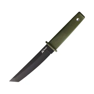 Cold Steel Kobun Fixed Blade Knife 5.5" Tanto Point AUS-8 Black Blade Kray-Ex Handle OD Green