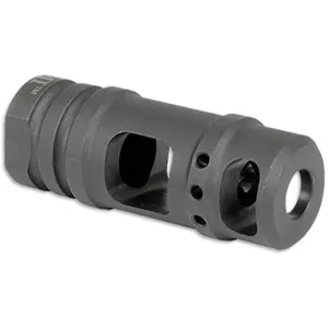 Midwest Industries Two-Chamber Muzzle Brake 45 Caliber  11/16"-24 Thread Steel Black