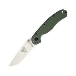 Ontario RAT 2 Pocket Knife 3" Drop Point D2 Satin Blade G-10 Handle OD Green