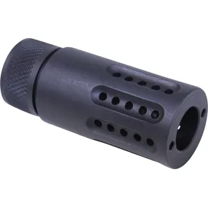 GUNTEC USA Micro Muzzle Brake with Slip Over Barrel Shroud LR-308, AR-10, SR-25 308 Winchester Black