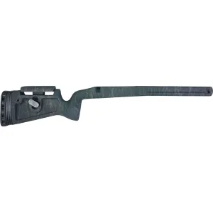 Grayboe Phoenix 2 Rifle Stock R700 Right Hand Short Action DBL, M5 DBM Inlet Black with Gray Web