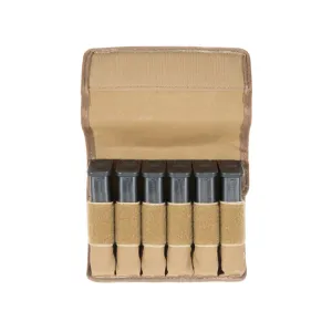 Tuff Products 6-Inline Belt/MOLLE Magazine Pouch Double Stack Pistol Nylon Coyote Brown