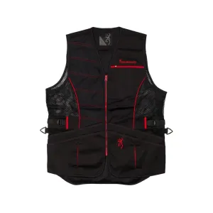 Browning Men's Ace Shooting Vest Polyester Black/Red XL