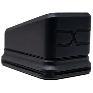 Faxon Modular Extended Magazine Base Pad for Glock 19 Magazines 9mm +3 Aluminum Black
