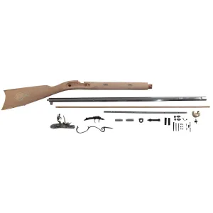 Traditions Mountain Flintlock Rifle Kit 50 Caliber 32" In the White Barrel Hardwood Stock
