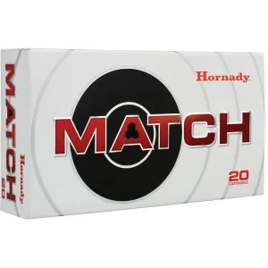 Hornady Match 308 Winchester Ammo 168 Grain Jacketed Hollow Point Box of 20