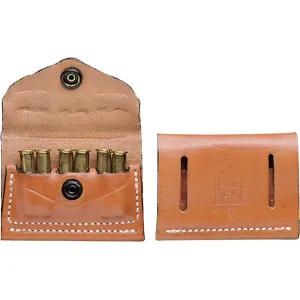 DeSantis Gunhide 2x2x2 Cartridge Belt Slide Ambidextrous .38 Special/.357 Magnum Leather Tan