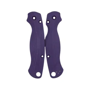 Flytanium Lotus Knife Scales for Spyderco Para Military 2 G-10 Purple
