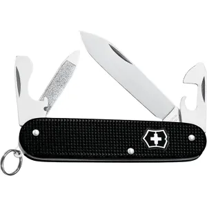 Victorinox Swiss Army Cadet Alox Pocket Knife Drop Point Stainless Steel Polished Blade Alox Handle Gray