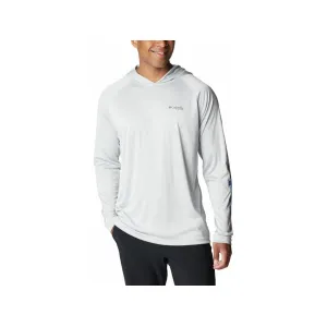 Columbia Men's PFG Terminal Tackle Hoodie Cool Gray/Vivid Blue Large Tall