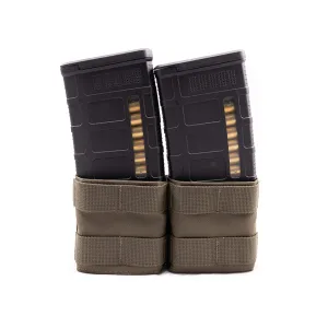 Esstac KYWI Short Double AR-10 Rifle Magazine Pouch with MOLLE Nylon Ranger Green