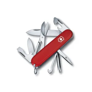 Victorinox Swiss Army Super Tinker Pocket Knife 2.75" Drop Point Stainless Steel Satin Blade Polymer Handle Red