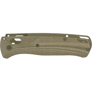 Flytanium Crossfade Knife Scales for Benchmade Bugout Linen Micarta Green