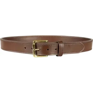 MidwayUSA Gun Belt 1-1/2" Leather Dark Brown 46" Brass Buckle