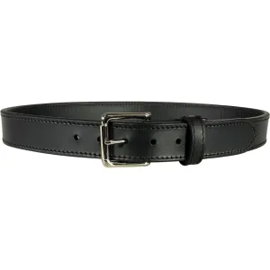 MidwayUSA Gun Belt 1-1/2" Leather Black 44" Silver Buckle