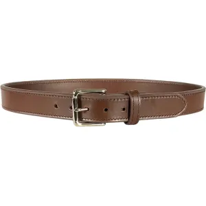 MidwayUSA Gun Belt 1-1/2" Leather Dark Brown 44" Silver Buckle