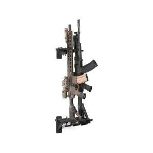 Savior Equipment Angle Adjustable 3 Rifle Wall Rack Black