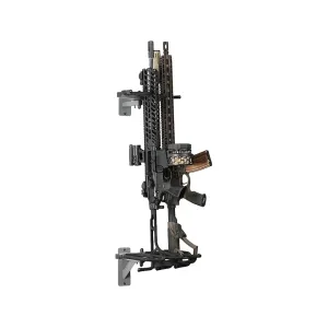 Savior Equipment Angle Adjustable 3 Rifle Wall Rack Gray