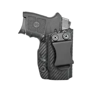 Rounded IWB Holster Right Hand S&W M&P Bodyguard 380 ACP Kydex Carbon Fiber
