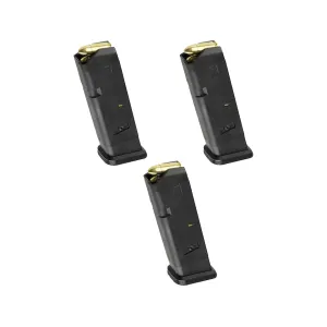 Magpul PMAG GL9 Magazine for Glock 17, 17L, 18, 19, 19x, 26, 34, 47, 49 9mm Luger 10-Round Polymer Black 3PK