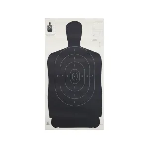 NRA Official Silhouette Target B-27 (24") 50-Yard Paper Black/White 100PK