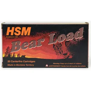 HSM 500 S&W Magnum Ammo 330 Grain Flat Nose Box of 20