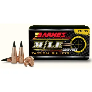 Barnes TAC-TX 30 Caliber (308 Diameter) Bullets 120 Grain Polymer Tip with Cannelure Box of 50