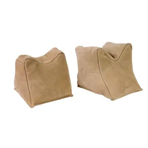 Champion Front and Rear Shooting Rest Bag Set Filled Suede Leather Tan
