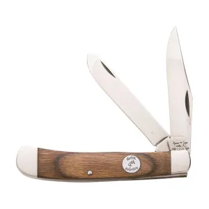 Bear & Son Heritage Trapper Pocket Knife 3.25" Clip/Spey 1095 Satin Blade Walnut Handle