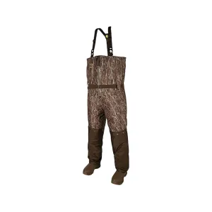 Gator Waders Men's Omega Zip Front Uninsulated Breathable Boot Foot Chest Waders Mossy Oak Bottomland Regular 8