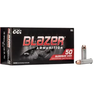 Blazer 38 Special +P Ammo 158 Grain Full Metal Jacket Box of 50