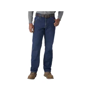 Wrangler Men's Riggs Advanced Comfort Five Pocket Relaxed Jeans Mid Stone 34X34