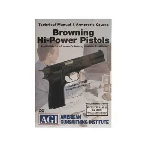 American Gunsmithing Institute (AGI) Technical Manual & Armorer's Course Video "Browning Hi-Power Pistols" DVD