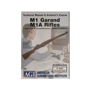 American Gunsmithing Institute (AGI) Technical Manual & Armorer's Course Video "M1 Garand, M1A Rifles" DVD